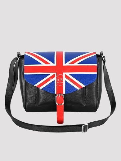 Women's Union Flag Crossbody Leather Bag