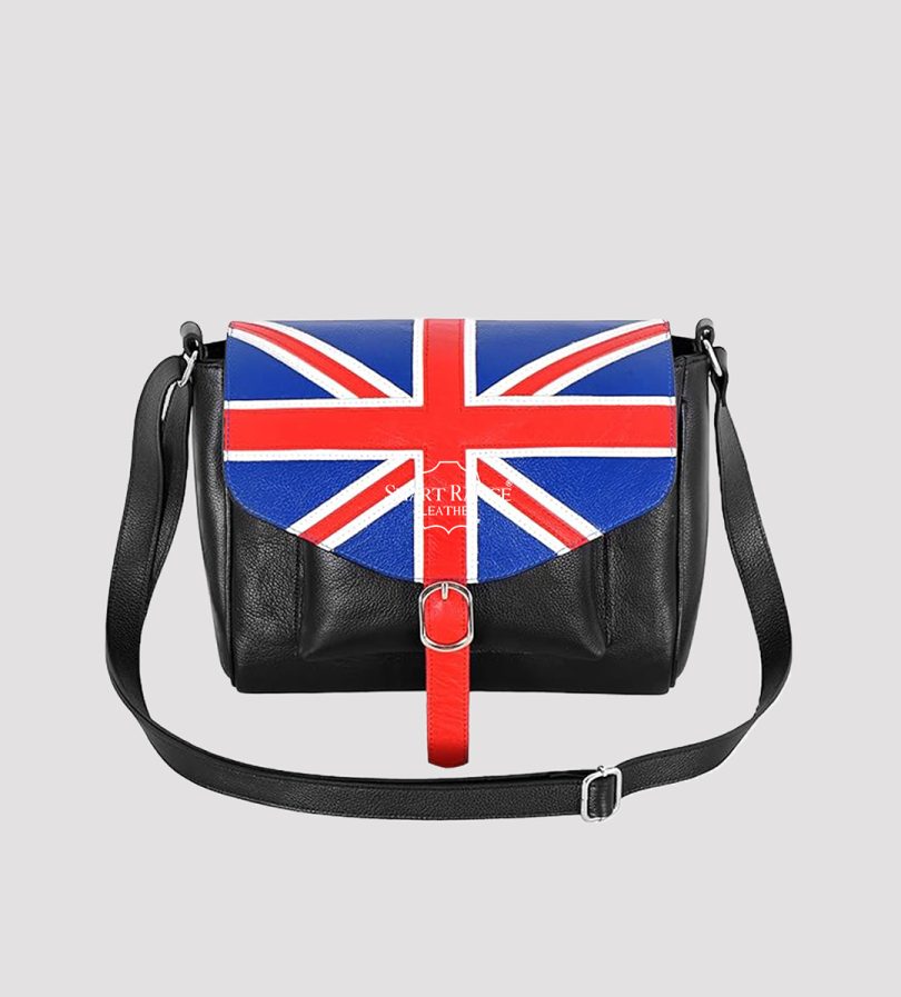 Women's Union Flag Crossbody Leather Bag