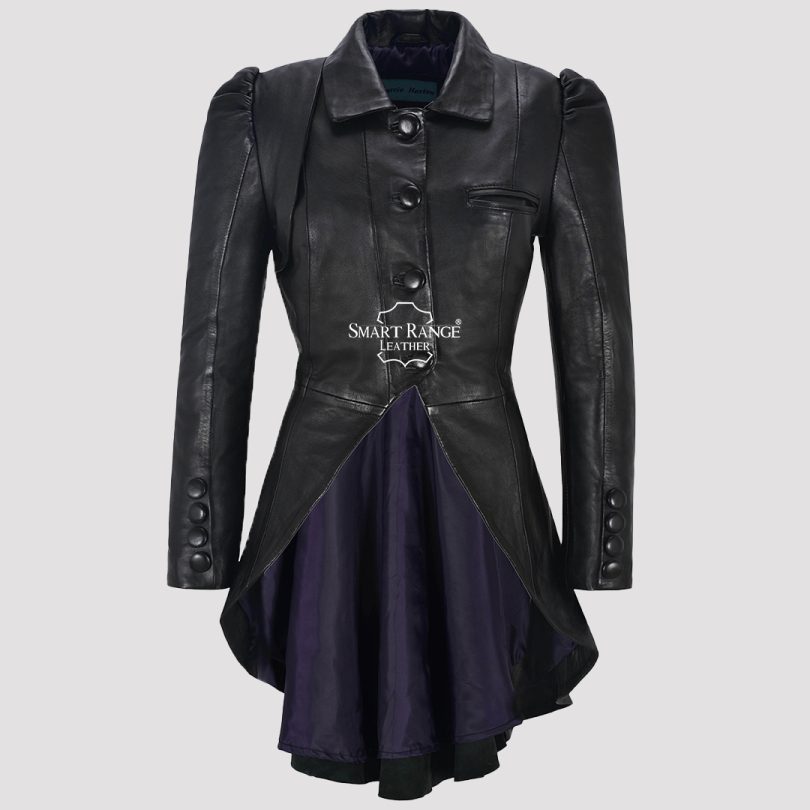 Ladies Gothic Victorian Leather Jacket