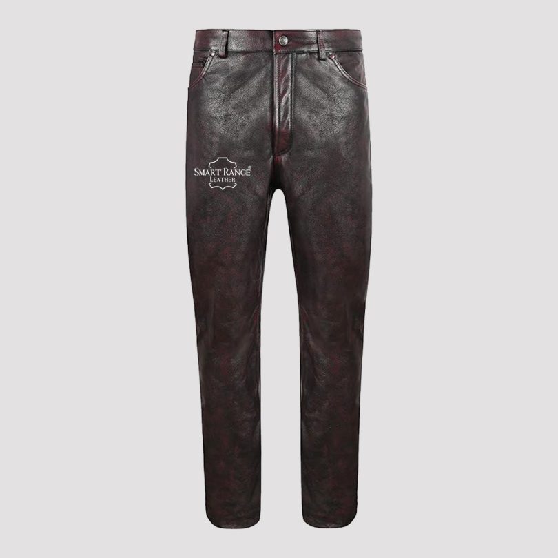 Men's Bikers Waxed Leather Pants