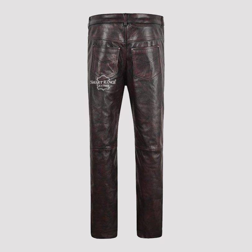 Men's Bikers Waxed Leather Pants