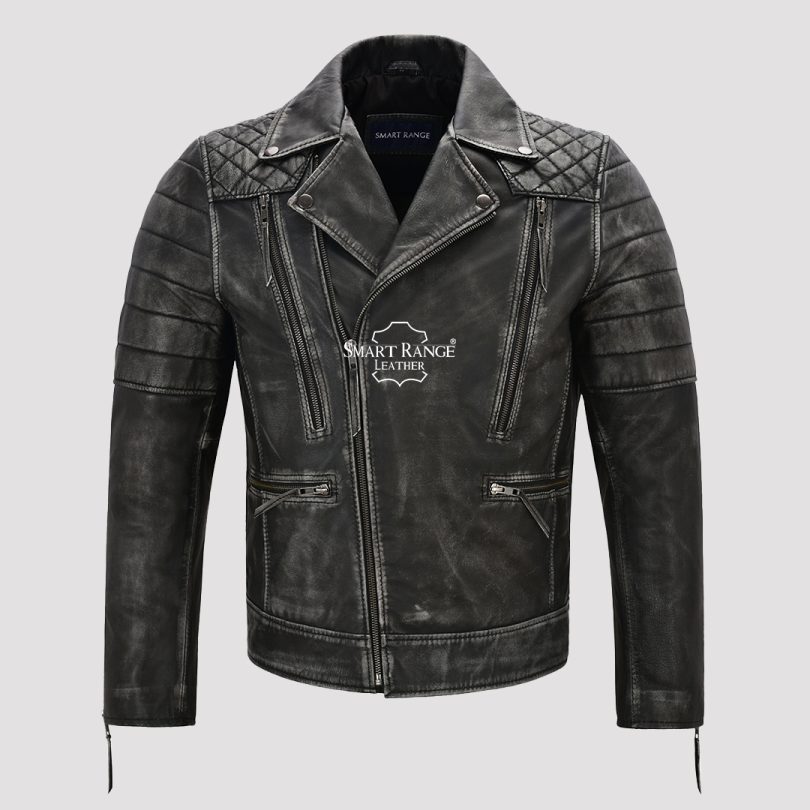 Men's Vintage Biker Leather Jacket